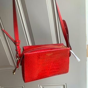 RADLEY Embossed croc leather crossbody bag NWOT